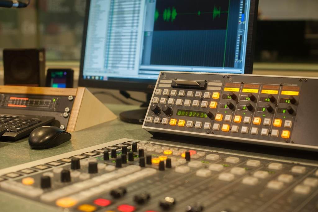Consola de estudio de grabación