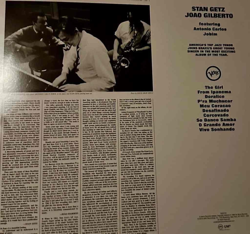 Gatz/Gilberto back cover