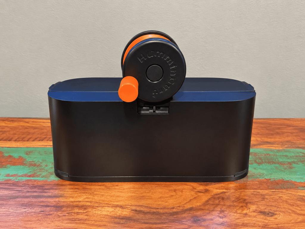 HumminGuru EZ manual record washer shown without a vinyl record loaded.